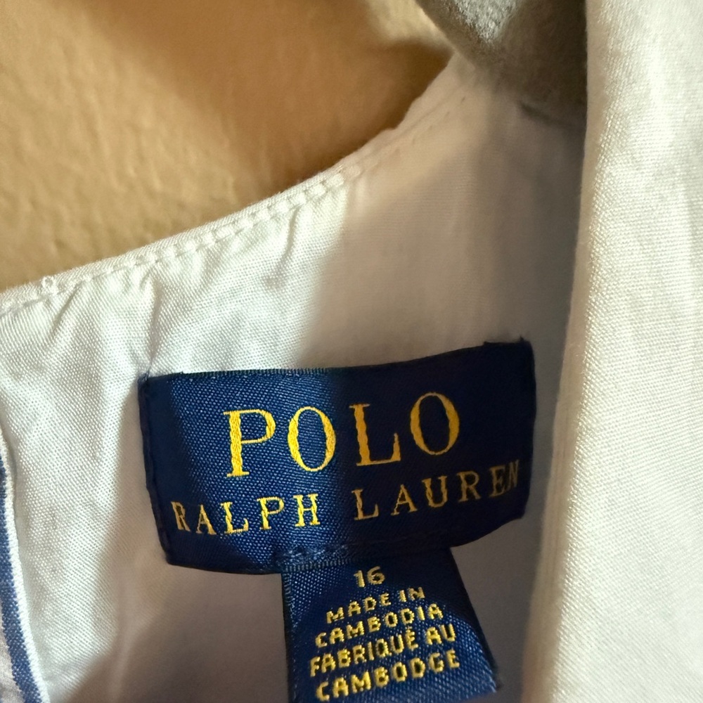 Polo by Ralph Lauren Striped Blue and White Dress
Seersucker Fit-and-Flare Dress - Picture 4 of 5
